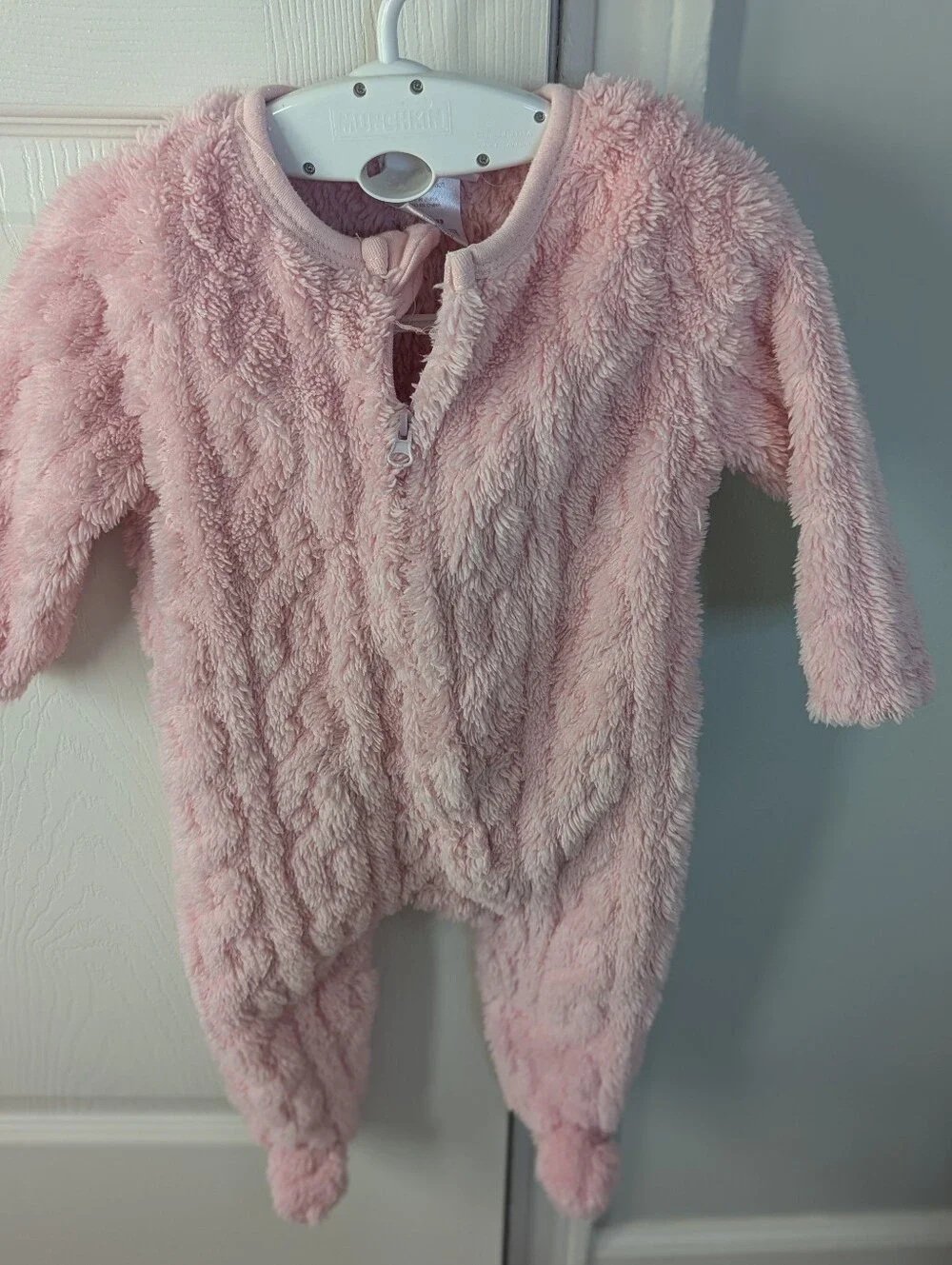 Duck dick Goose Plush Pink Baby One-Piece Footed Romper,6-9 Months.